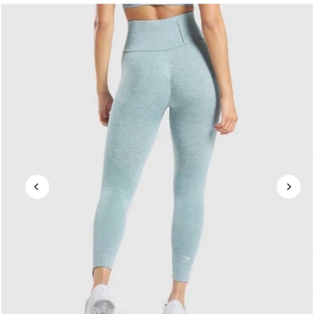 Gymshark Vital Rise Seamless Leggings Women’s Size Small Washed Jade Marl - Picture 15 of 16